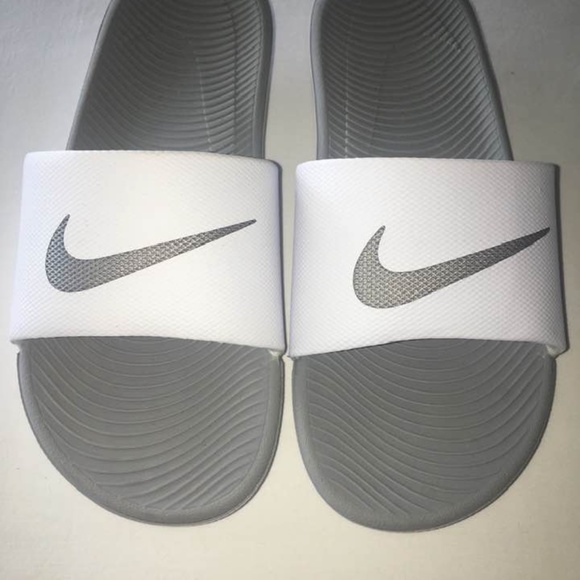 nike grey slides